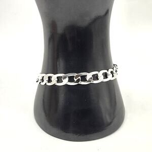 925 Silver Bracelet 6mm Cuban Style Chain Jewelry Anniversary Birthday Gift NEW!